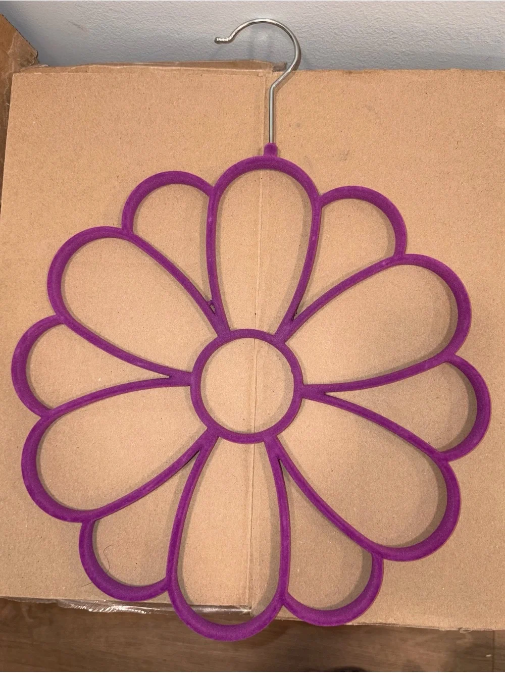 Purple Floral Velvet Hanger